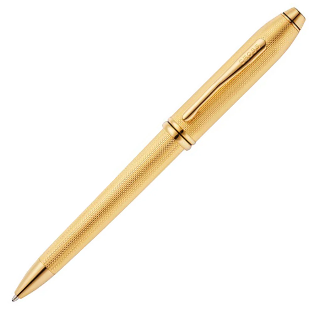 Cross Townsend Polished 23k Gold-plated Engraved Diamond Pattern Ballpoint Pen - Image 5