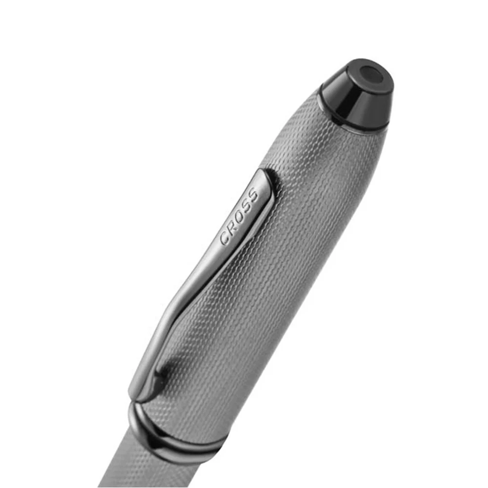 Cross Townsend Polished Slate Gray Engraved Diamond Pattern Ballpoint Pen - Image 3