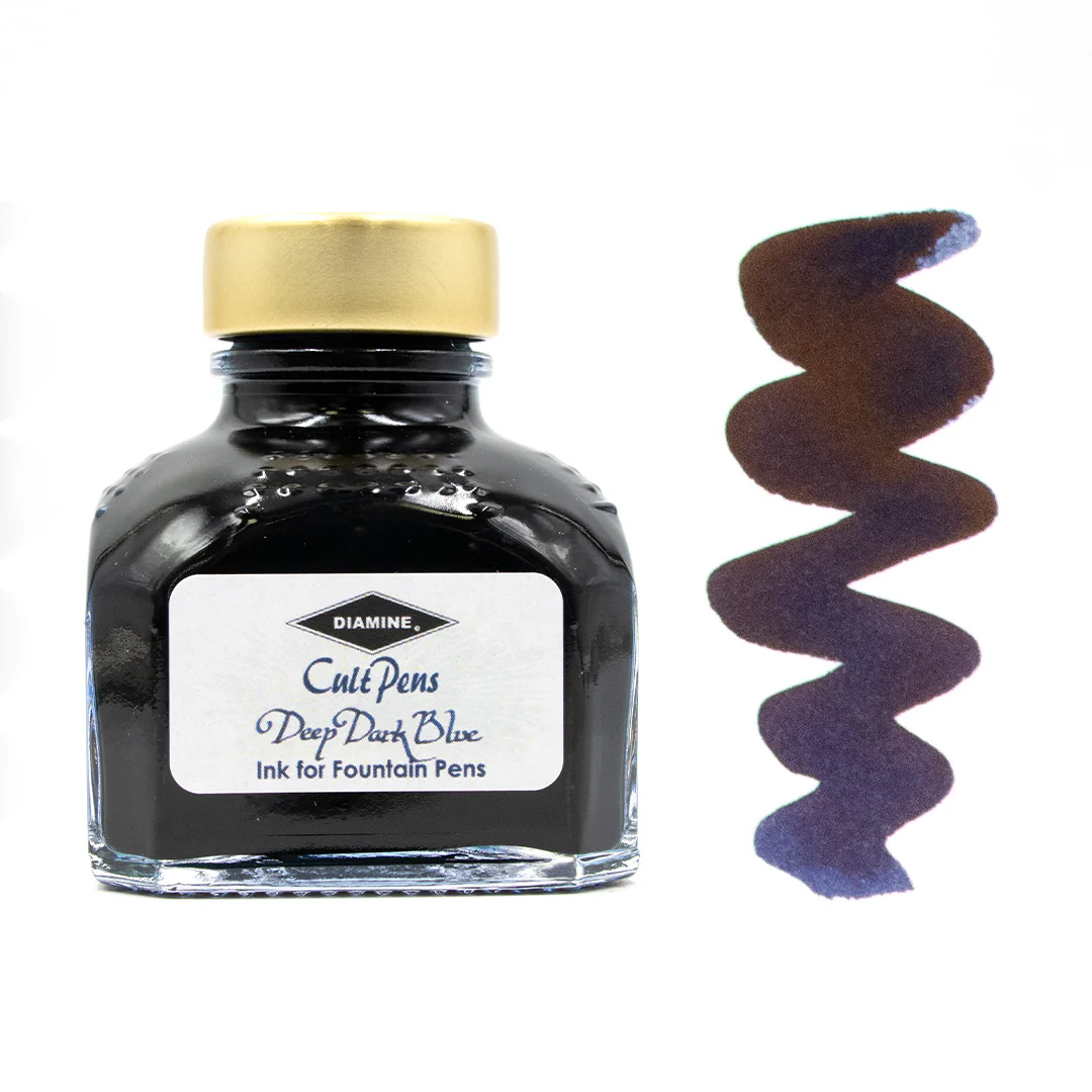 Cult Pens Deep Dark Fountain Pen Ink by Diamine 80ml - Image 4