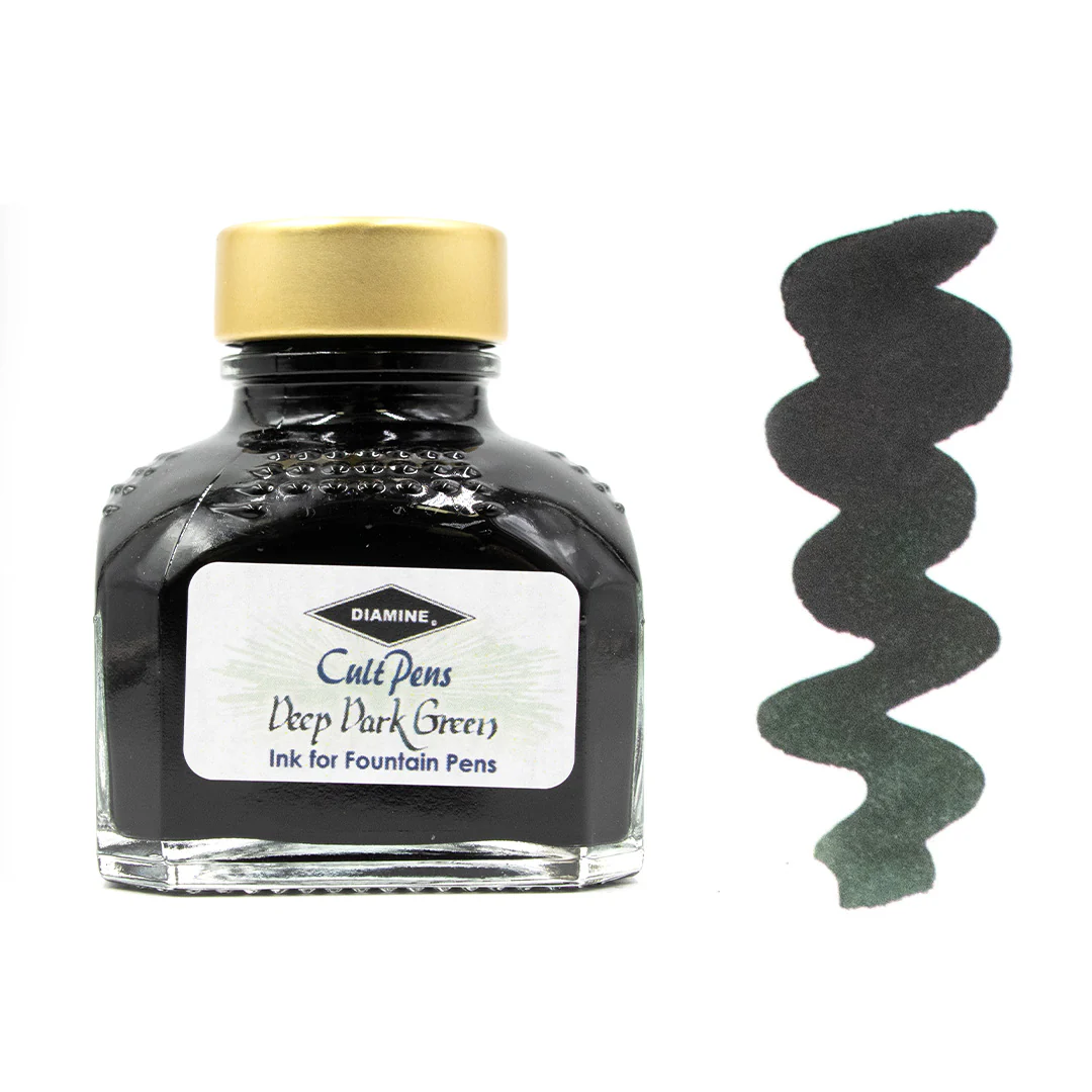 Cult Pens Deep Dark Fountain Pen Ink by Diamine 80ml - Image 6