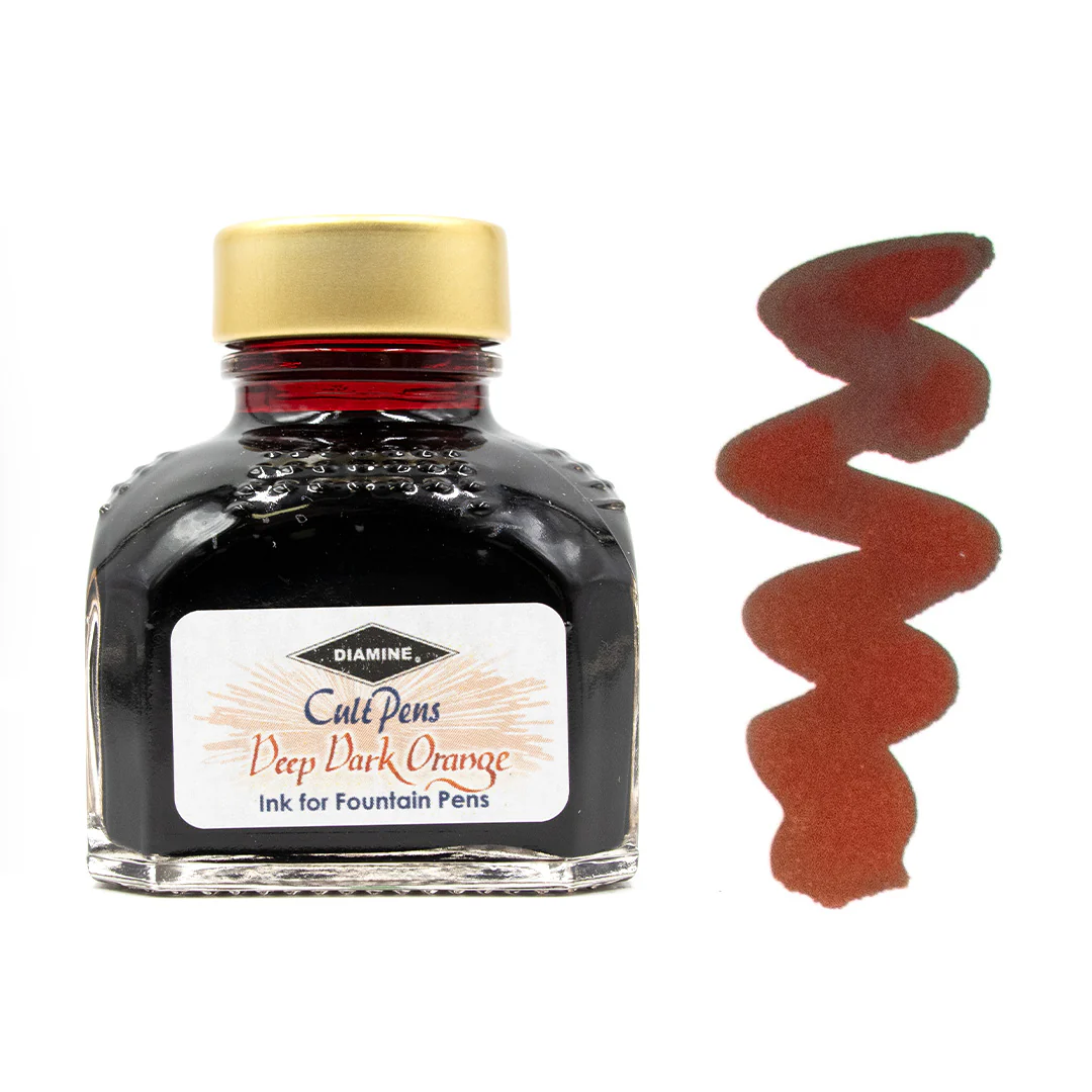 Cult Pens Deep Dark Fountain Pen Ink by Diamine 80ml - Image 7