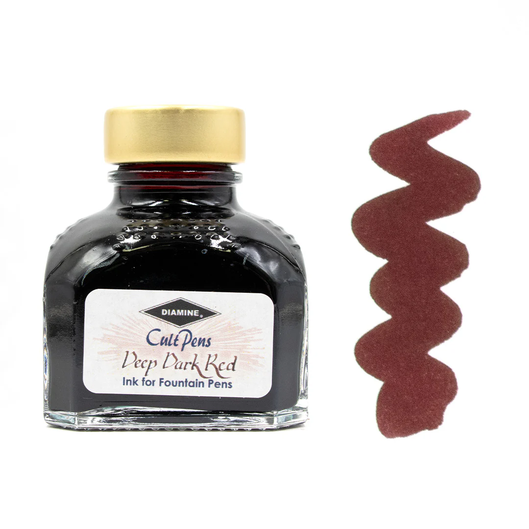 Cult Pens Deep Dark Fountain Pen Ink by Diamine 80ml - Image 8