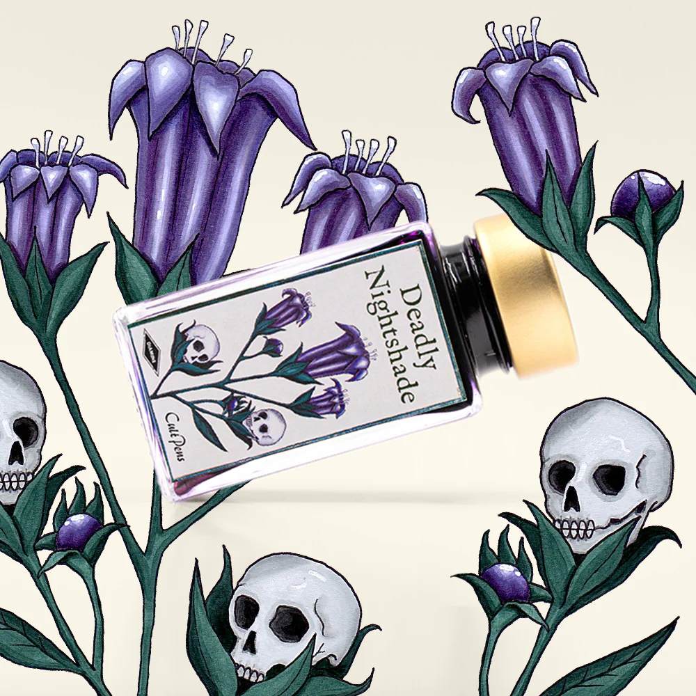 Cult Pens Exclusive Deadly Nightshade Shimmer Ink by Diamine 50ml - Image 4