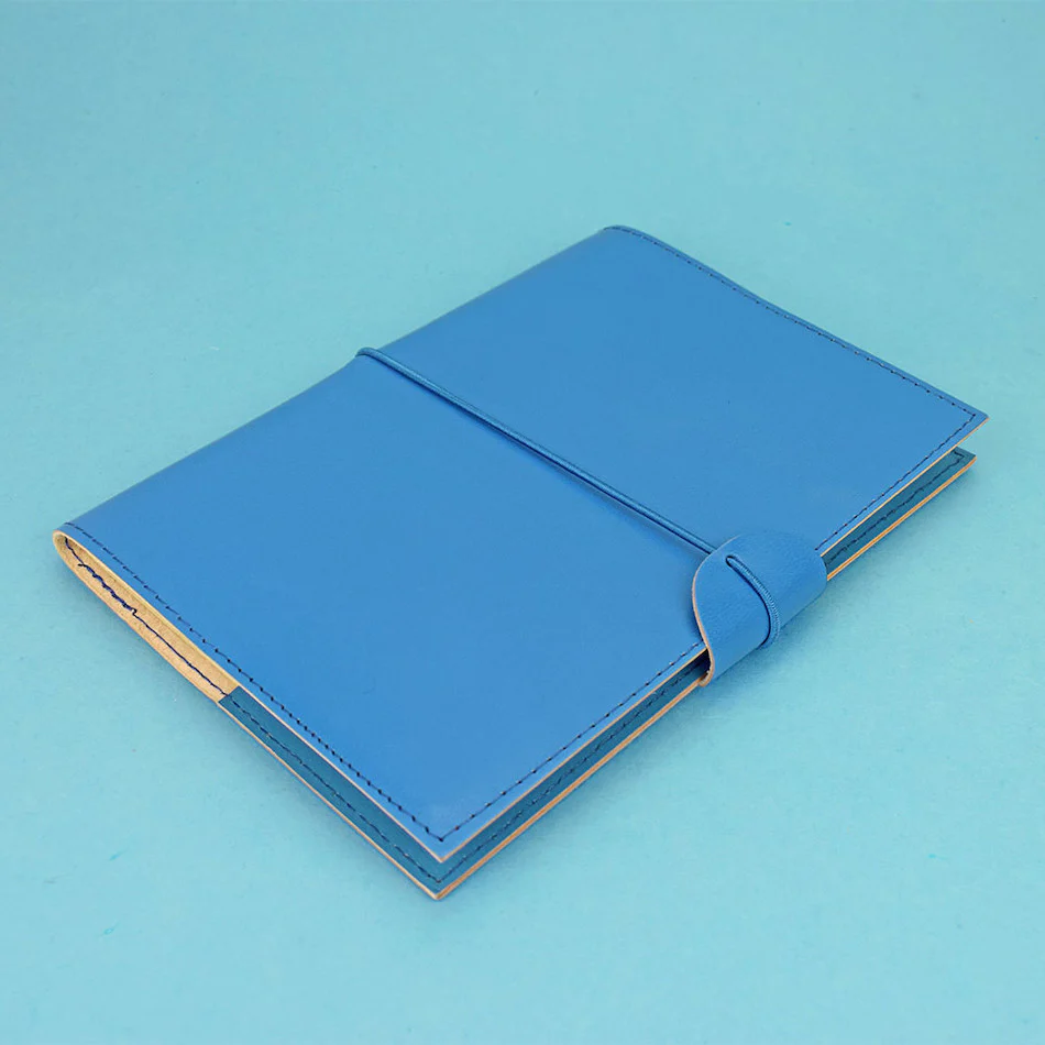 Cult Pens A5 Leather Refillable Cover Blue - Image 5