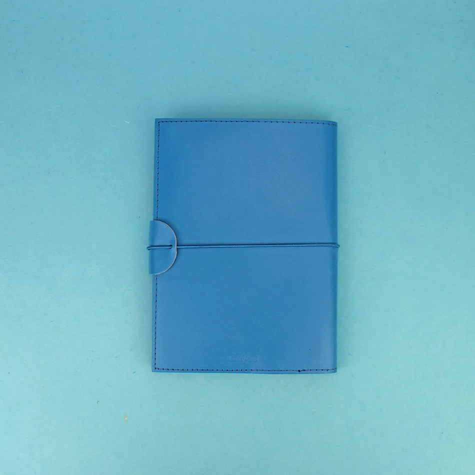 Cult Pens A5 Leather Refillable Cover Blue - Image 6
