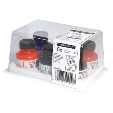 Daler-Rowney Calligraphy Ink 29.5ml Set of 6 - Image 2