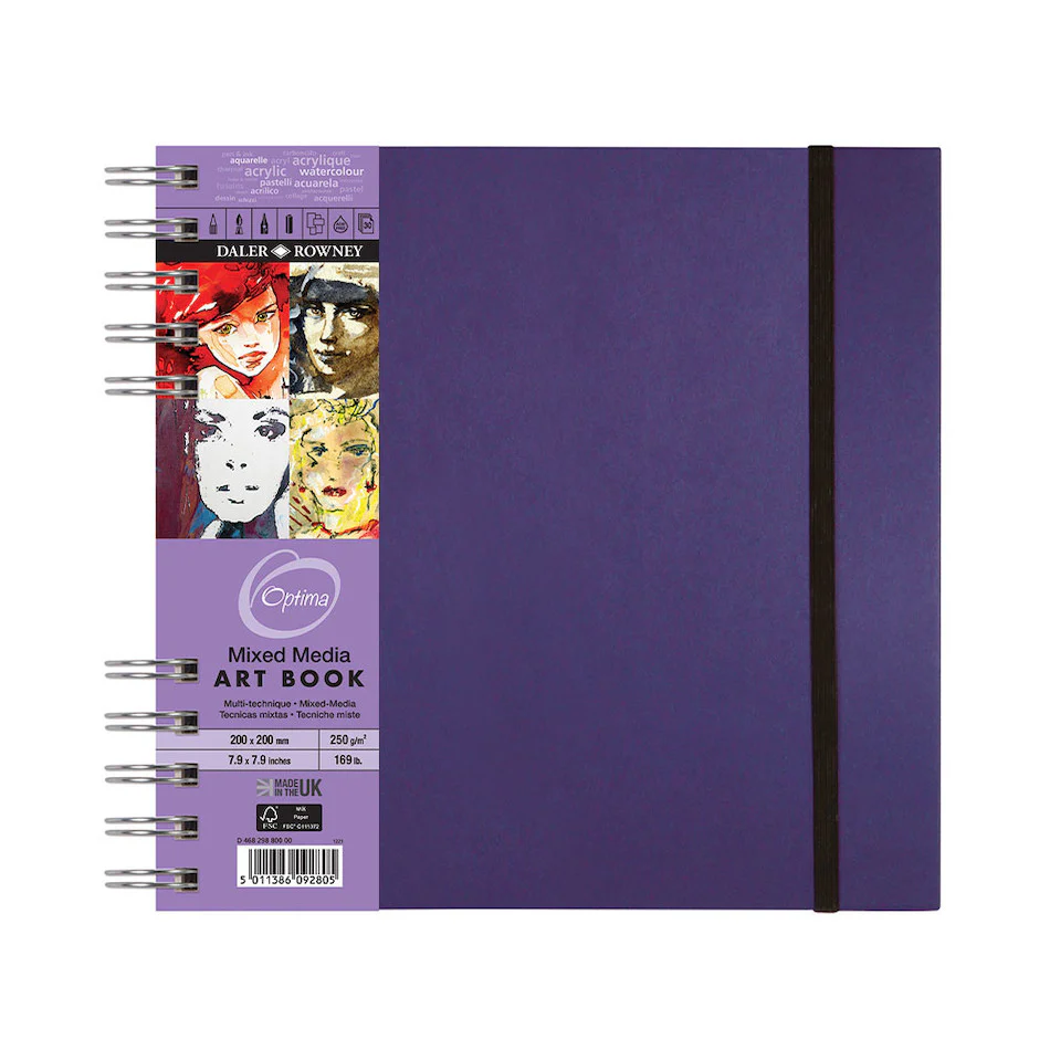 Daler-Rowney Optima Mixed Media Spiral 20 X 20cm Artbook