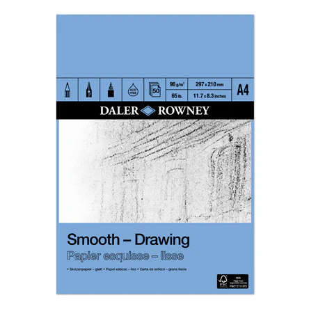 Daler-Rowney Smooth Drawing Pad A4