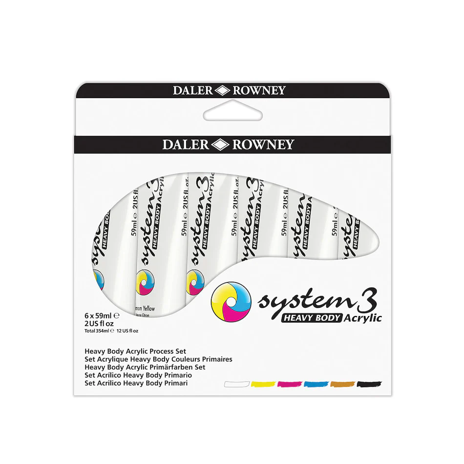 Daler-Rowney System3 Heavy Body Acrylic Paint 59ml Starter Set of 6