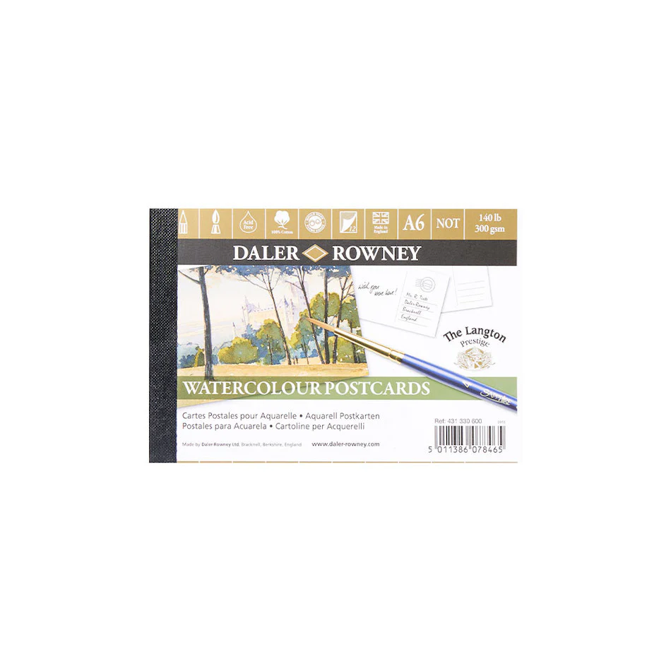 Daler-Rowney The Langton Prestige Watercolour Cold Pressed Postcard Pad