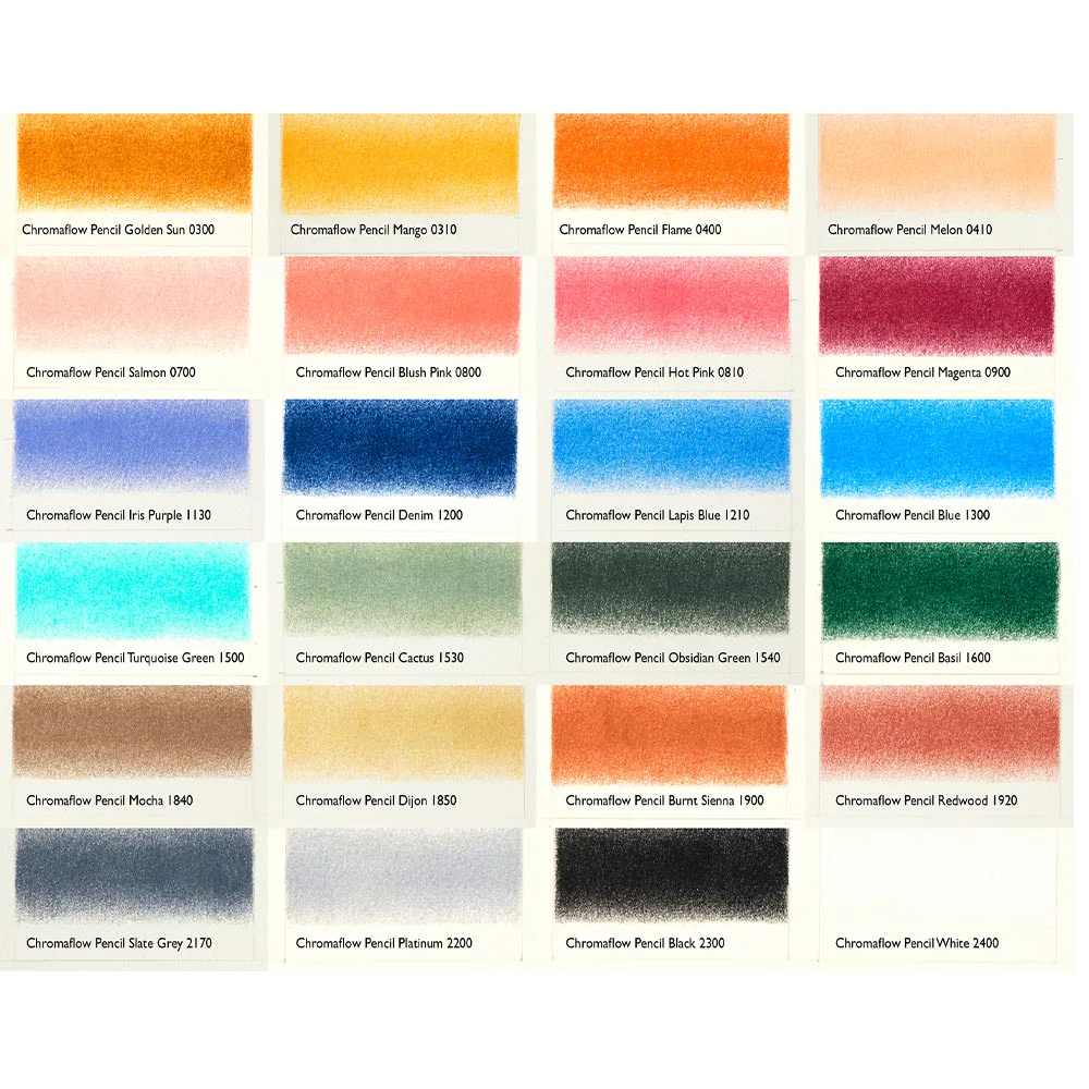 Derwent Chromaflow Pencils Tin of 48 - Image 7