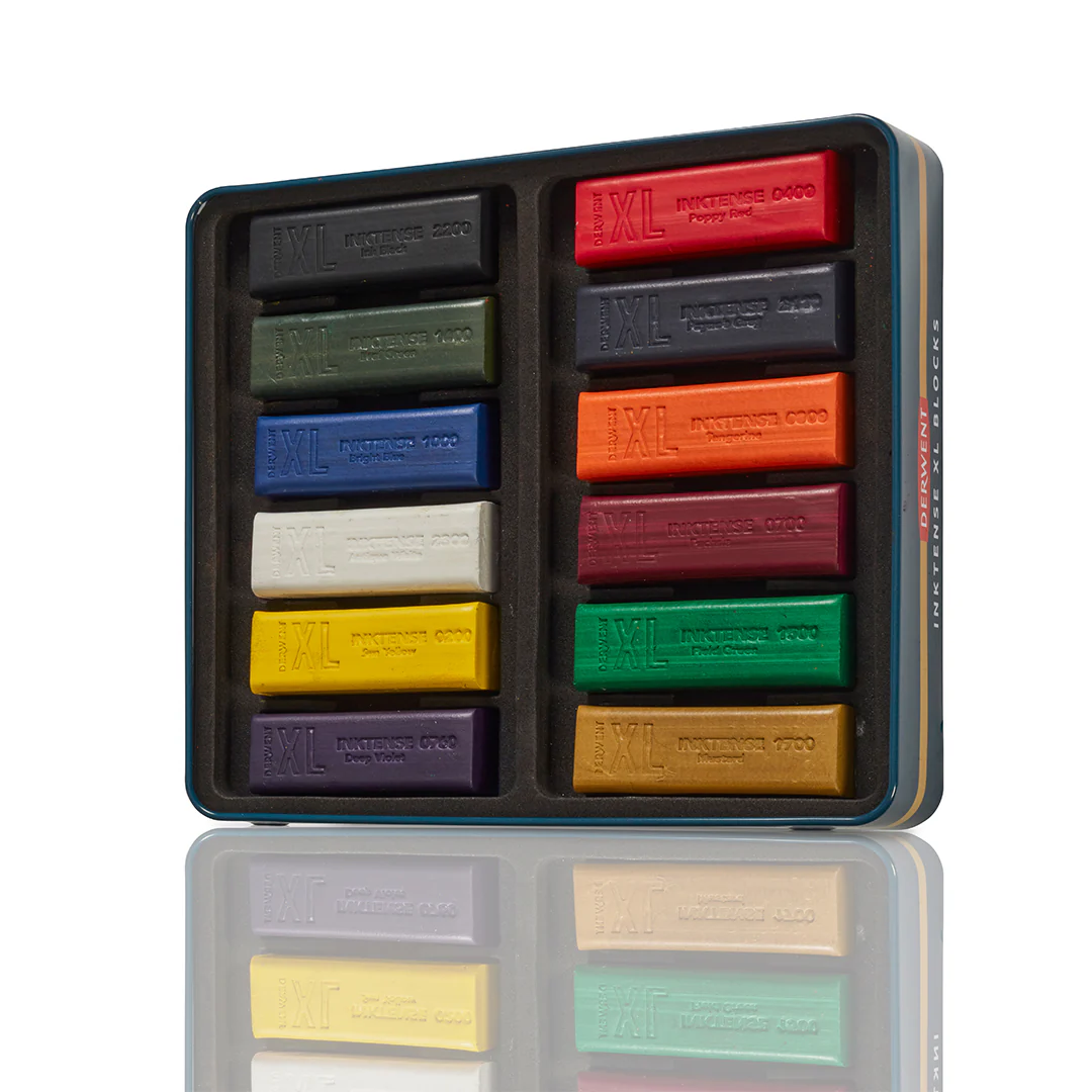 Derwent Inktense XL Colour Block Tin of 12 - Image 2