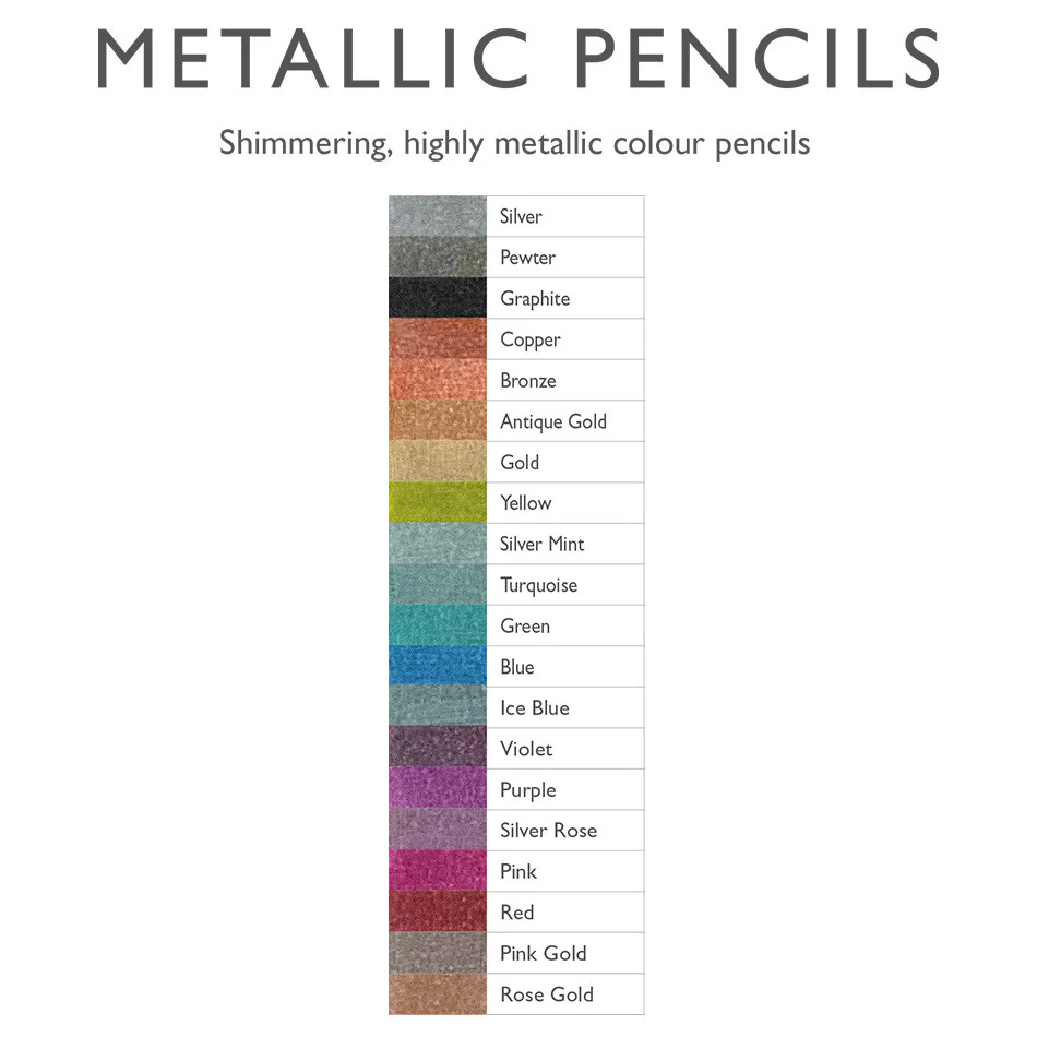 Derwent Metallic Pencils Box of 20 Limited Edition - Image 4