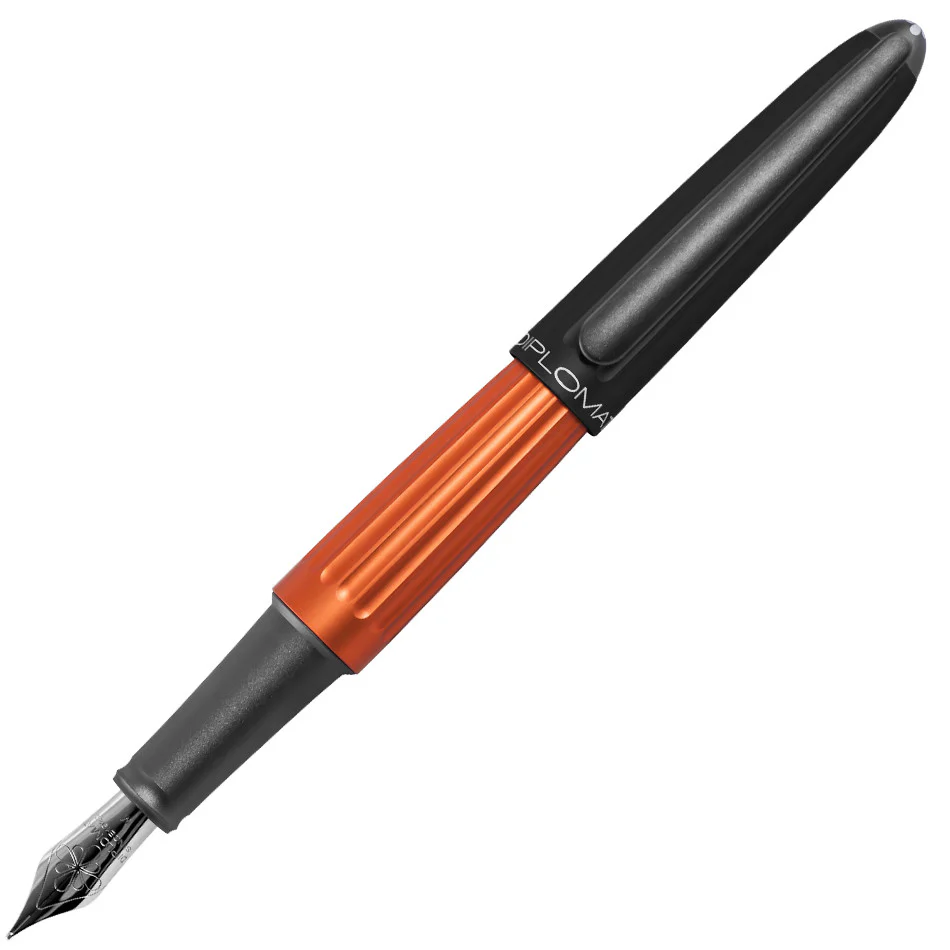 Diplomat Aero Fountain Pen Orange Black
