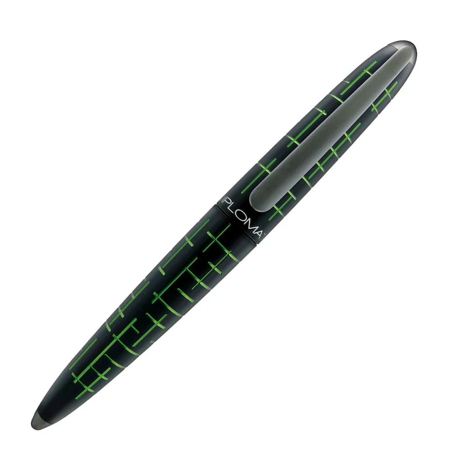 Diplomat Elox Matrix Fountain Pen Black and Green 14K Nib - Image 2