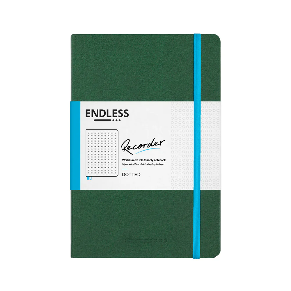 Endless Recorder Notebook A5 Forest Green