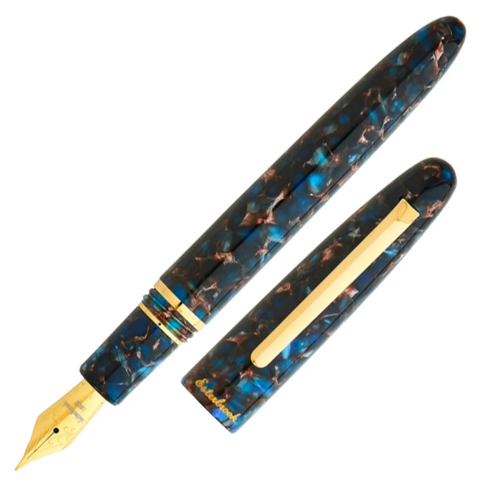Esterbrook Estie Fountain Pen Nouveau Bleu with Gold Trim Custom Scribe Nib