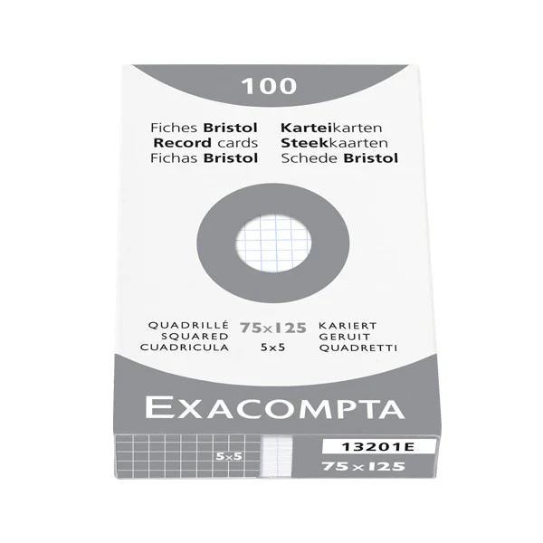 Exacompta White 5 x 3 (125 x 75) Record Cards Pack of 100 - Image 3