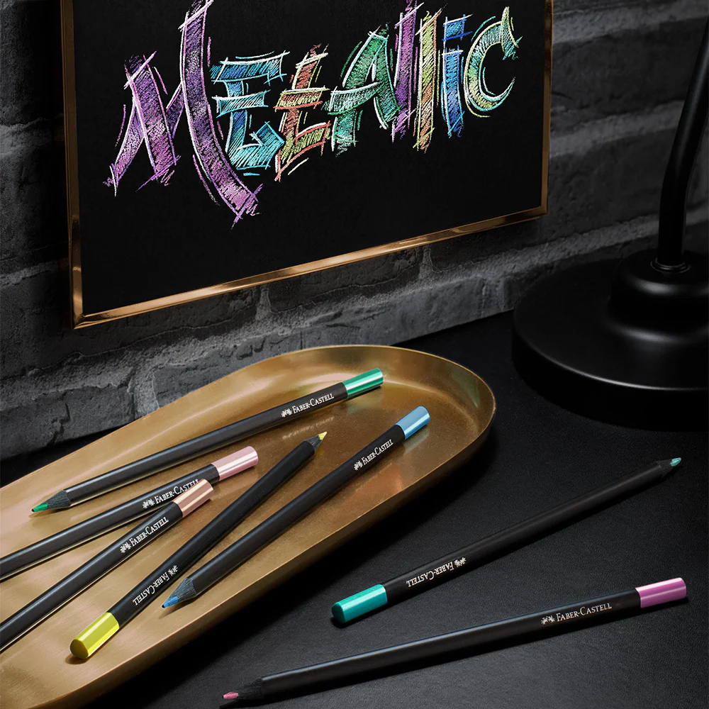 Faber-Castell Colour Pencils Black Edition Metallic Set of 12 - Image 2