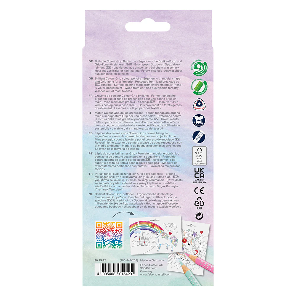 Faber-Castell Colouring Pencils Colour Grip Special Edition Unicorn Set 10+3 - Image 2