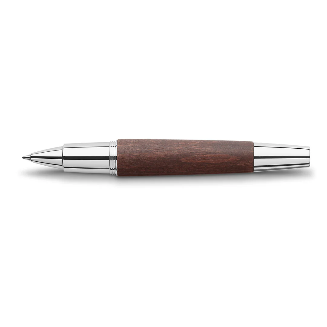 Faber-Castell e-motion Pearwood Rollerball Pen Dark Brown  - Image 4