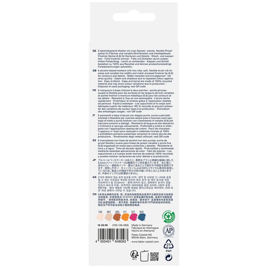 Faber-Castell Goldfaber Sketch Marker Set of 6 Manga - Image 3