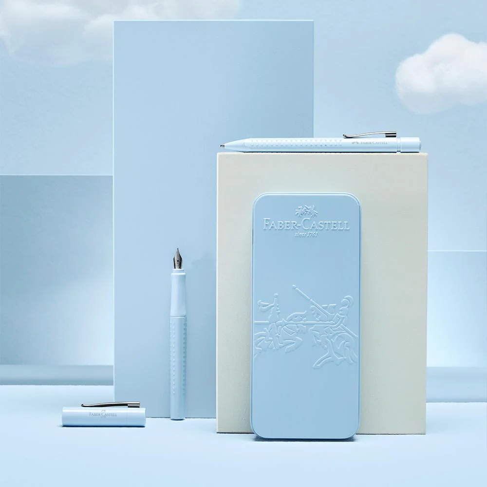 Faber-Castell Grip 2010 Fountain Pen & Ballpoint Pen Set Sky Blue - Image 2