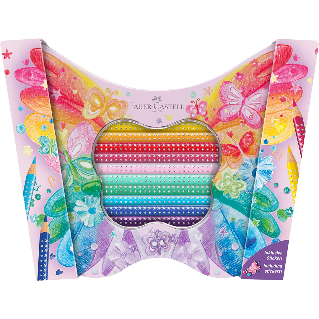 Faber-Castell Sparkle Colouring Pencils Set of 20 Butterfly - Image 3