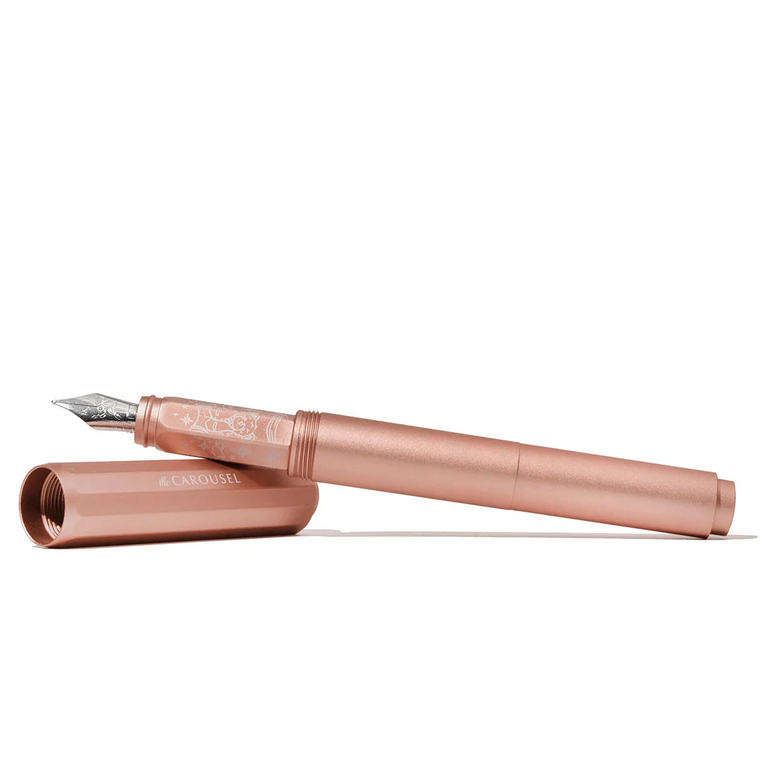 Ferris Wheel Press Aluminium Carousel Fountain Pen Rose Petal Plush - Image 3