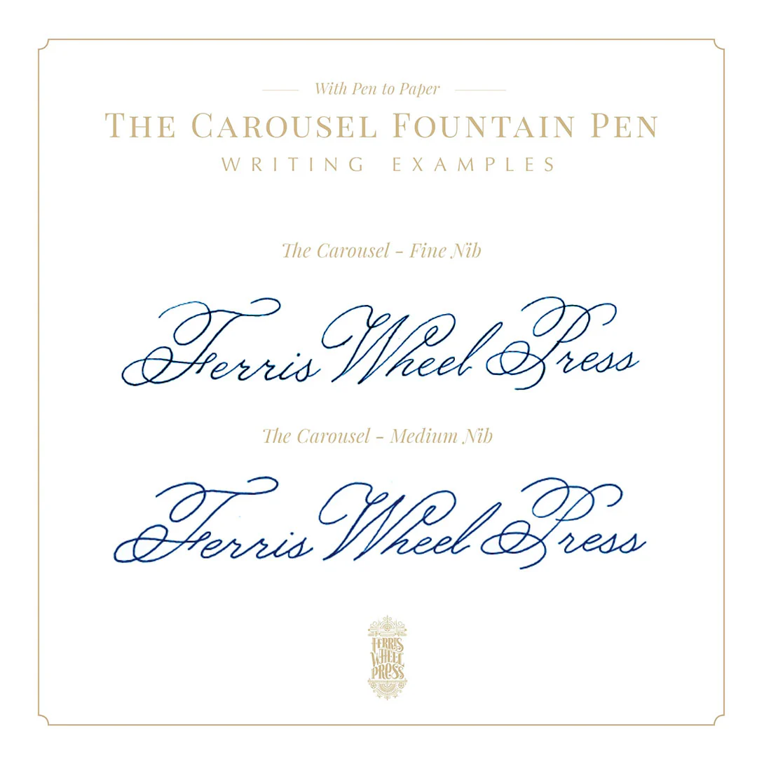 Ferris Wheel Press Aluminium Carousel Fountain Pen Rose Petal Plush - Image 4