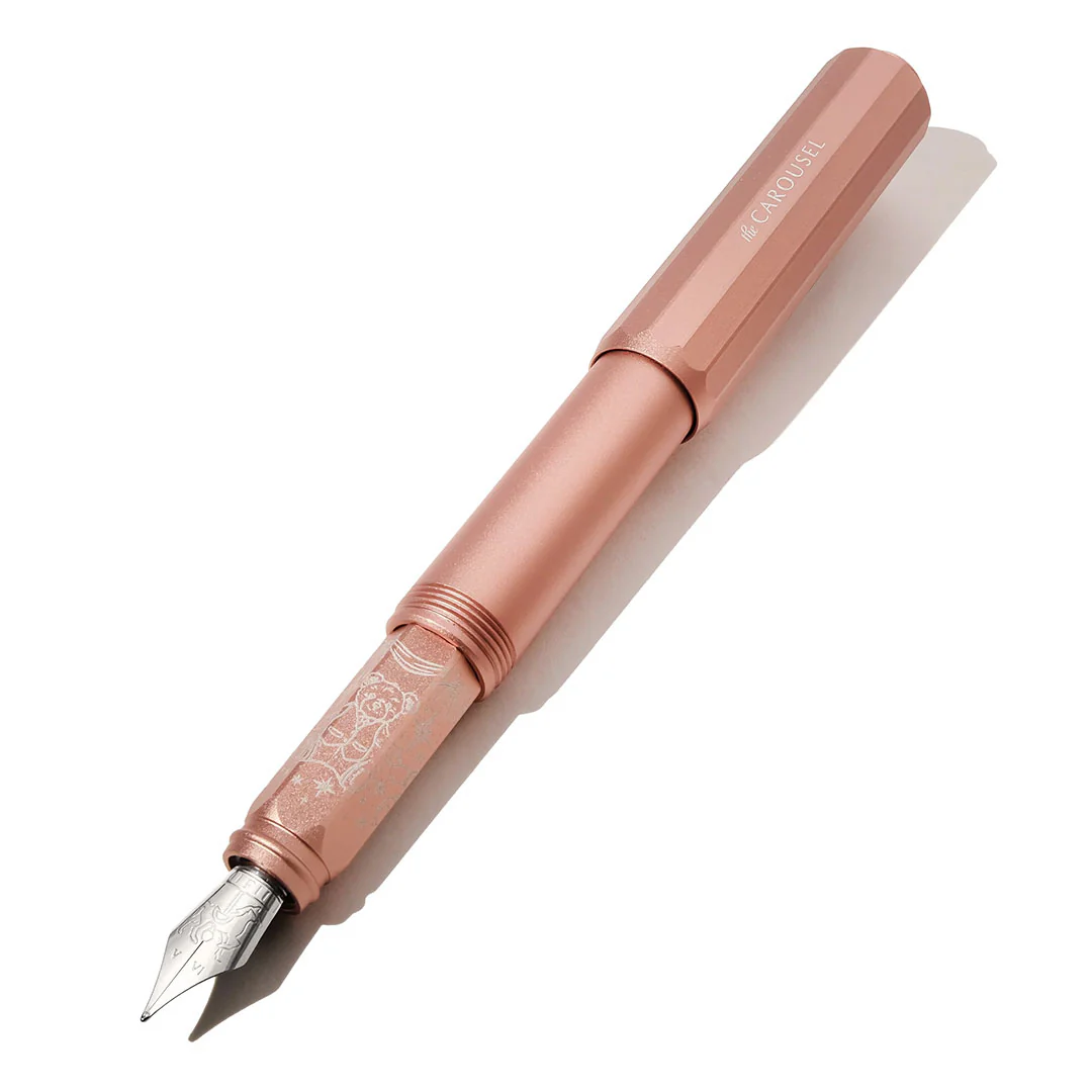 Ferris Wheel Press Aluminium Carousel Fountain Pen Rose Petal Plush - Image 5