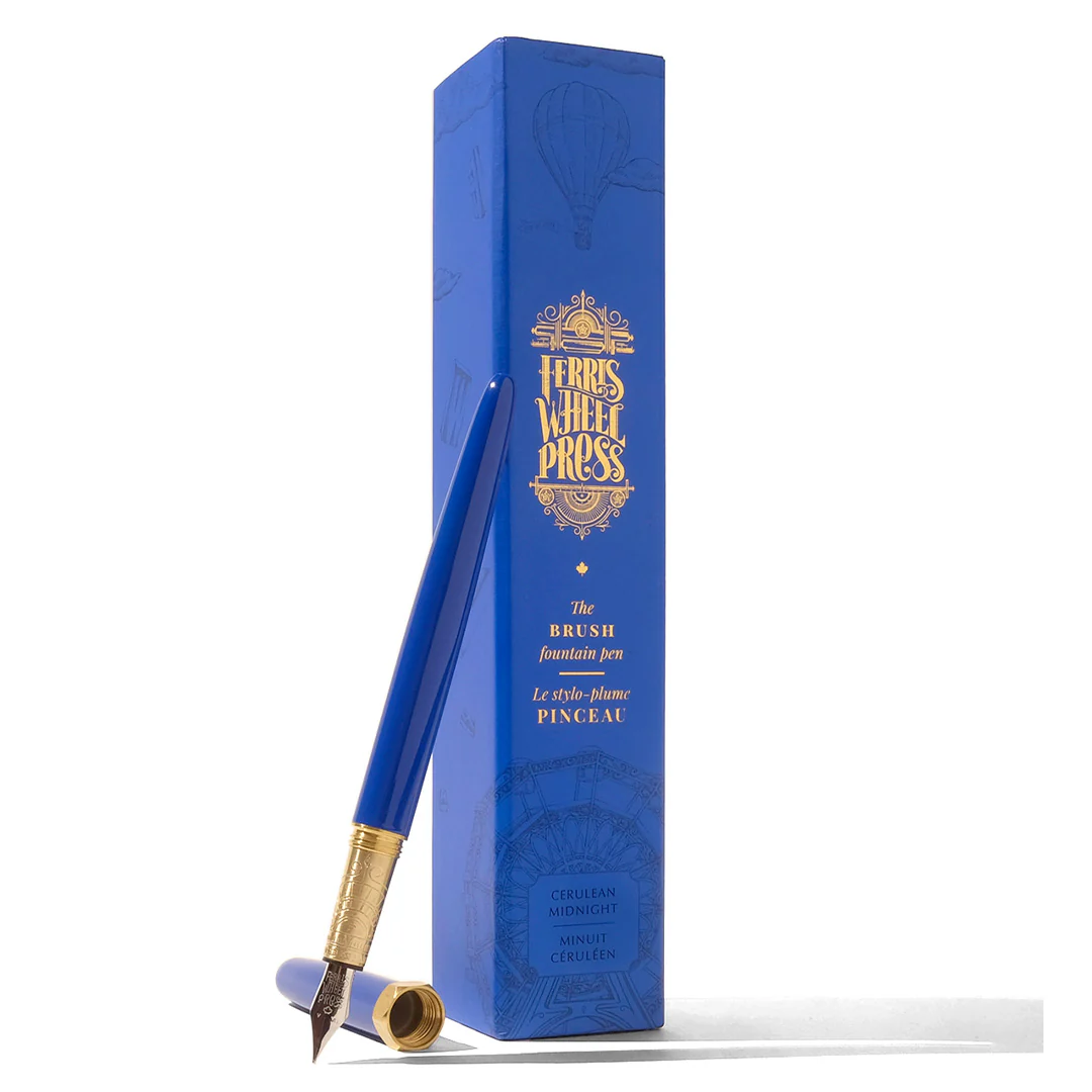 Ferris Wheel Press Brush Fountain Pen Cerulean Midnight - Image 2