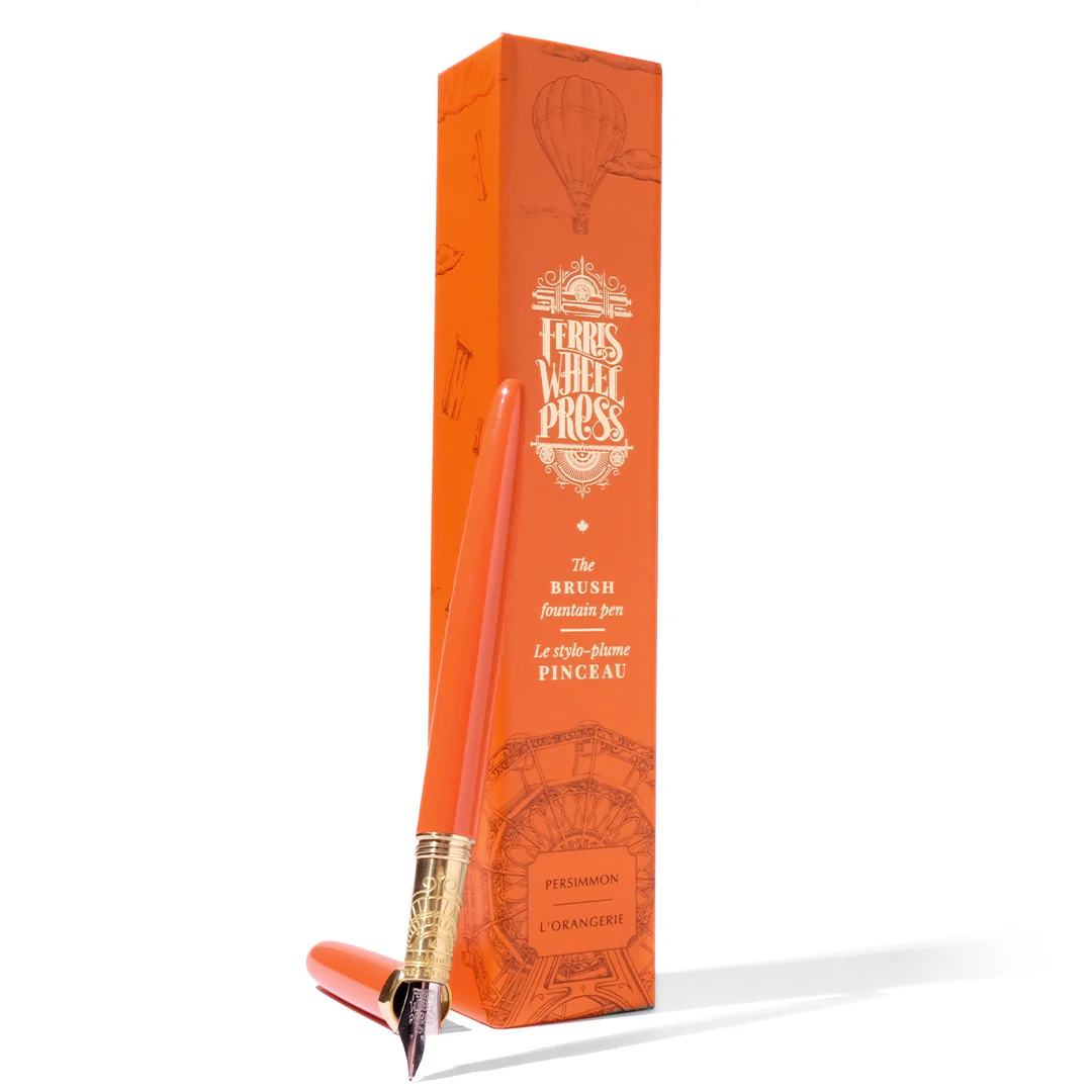 Ferris Wheel Press Brush Fountain Pen Persimmon - Image 3