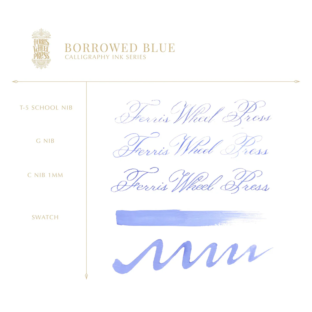 Ferris Wheel Press Calligraphy Ink 28ml Borrowed Blue - Image 2