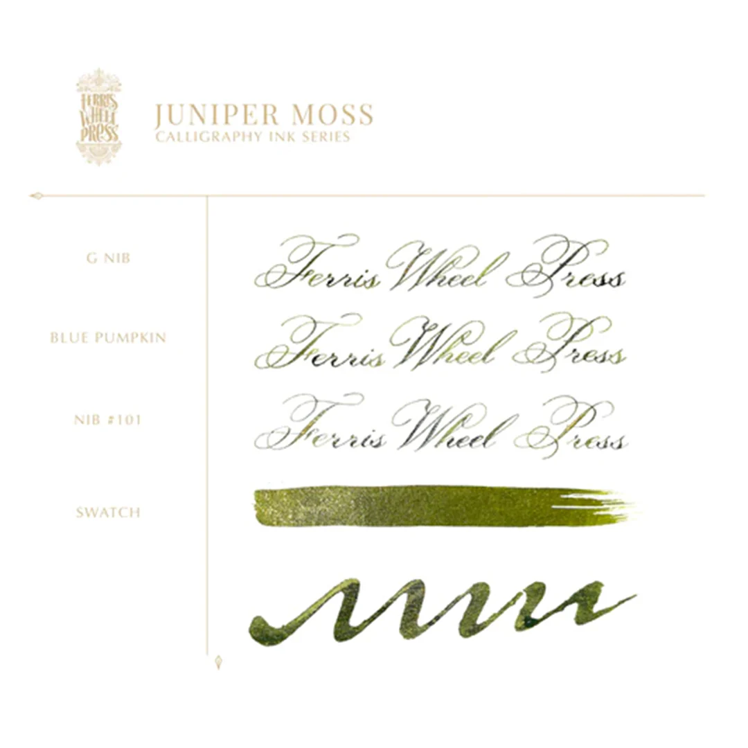 Ferris Wheel Press Calligraphy Ink 28ml Juniper Moss - Image 3