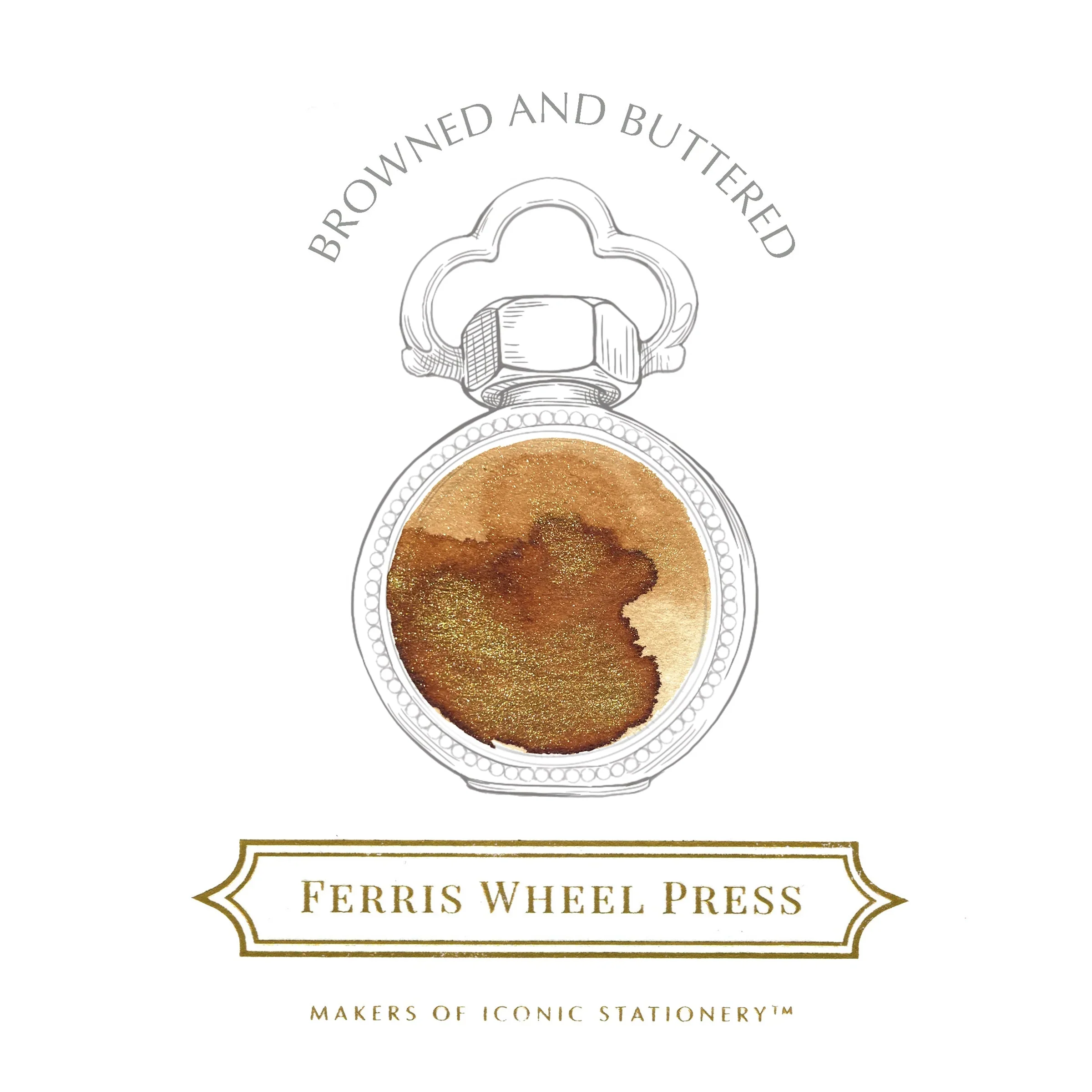 Ferris Wheel Press Everyday Fountain Pen Ink 10ml Browned and Buttered - Image 2