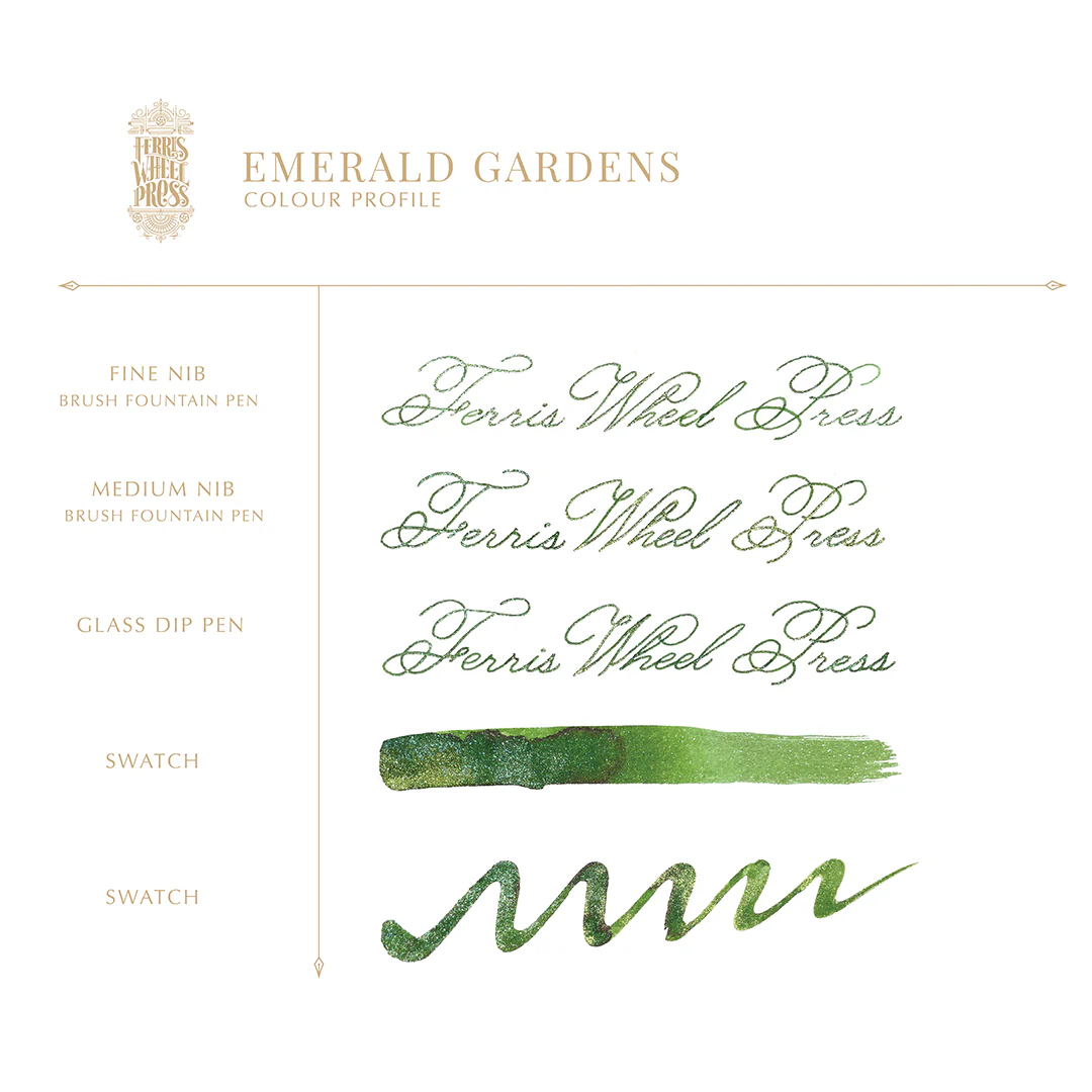 Ferris Wheel Press Ferritales Fountain Pen Ink 20ml Emerald Gardens - Image 5