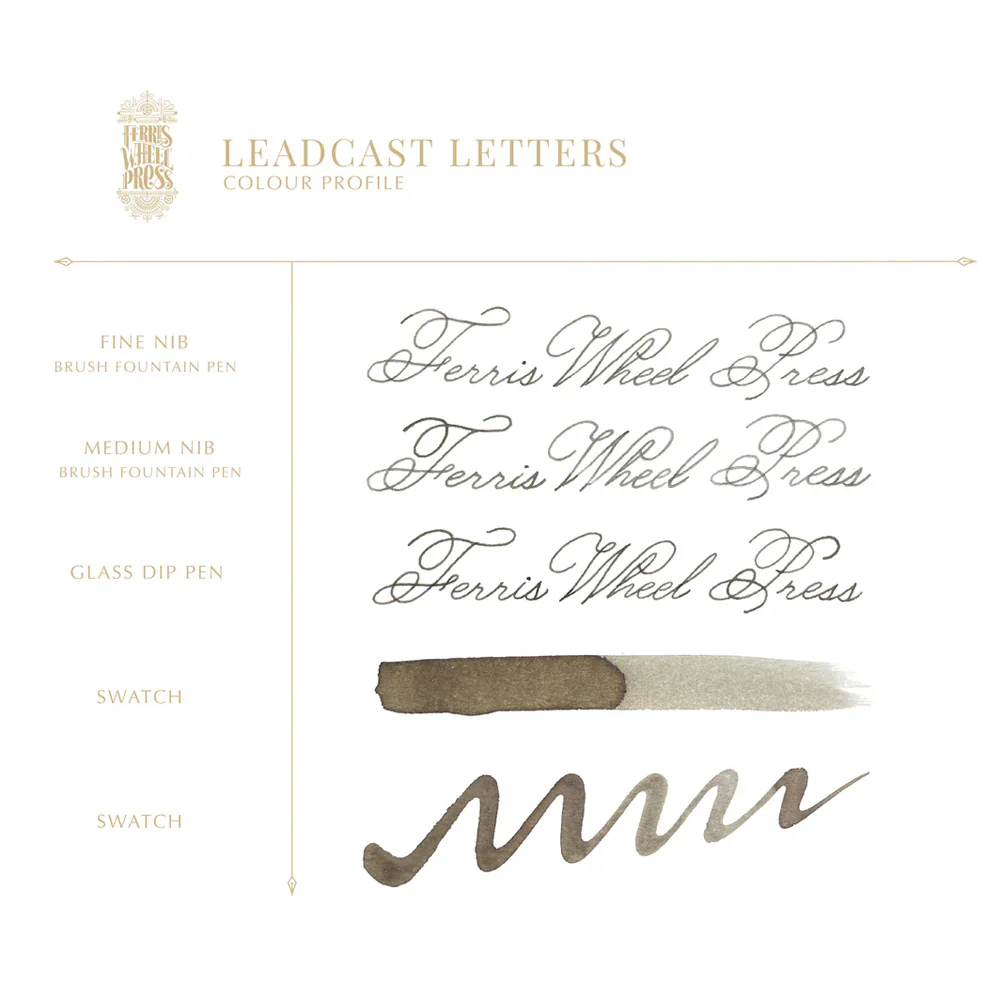 Ferris Wheel Press Fountain Pen Ink 10ml Leadcast Letters - Image 3