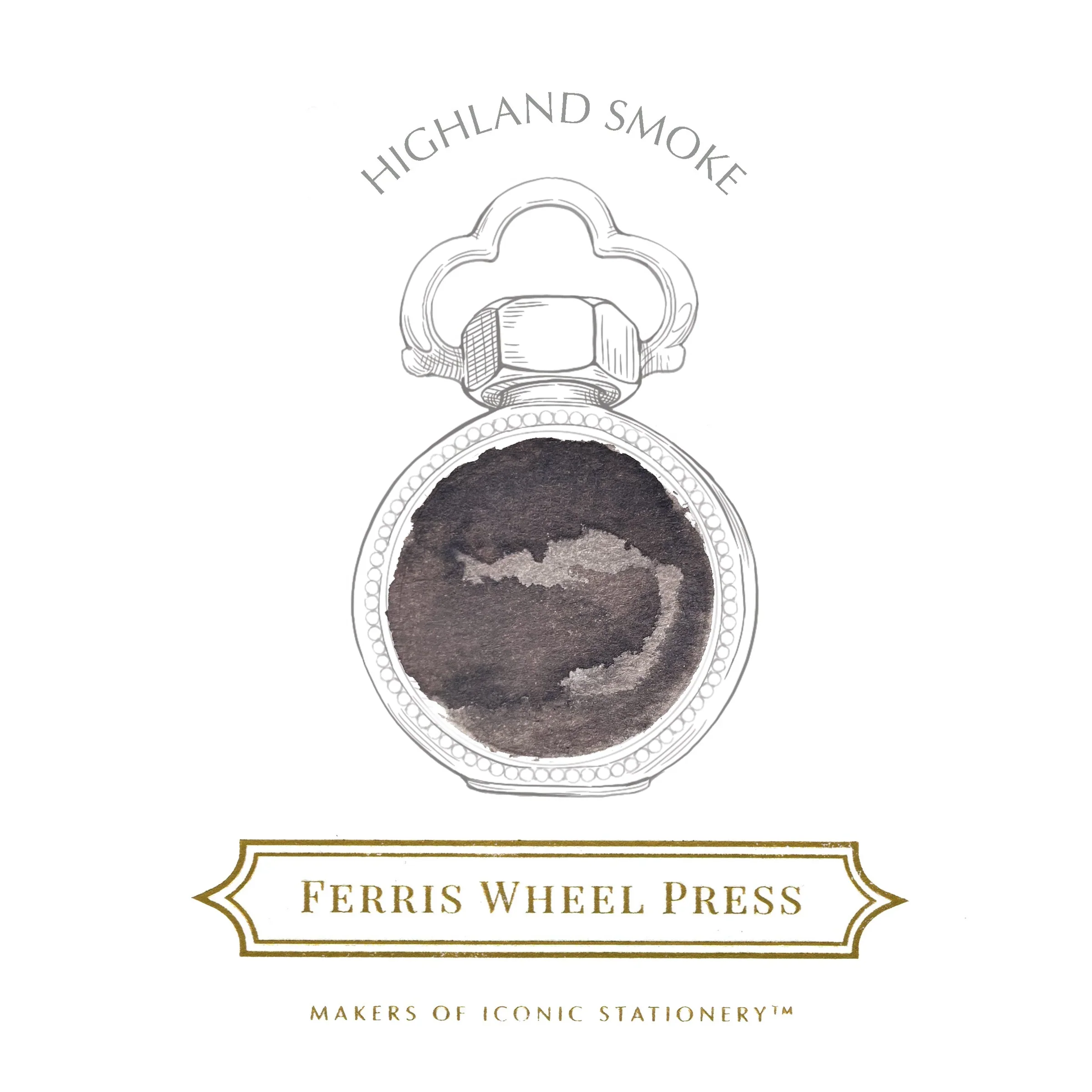 Ferris Wheel Press Fountain Pen Ink 38ml Highland Smoke - Image 2