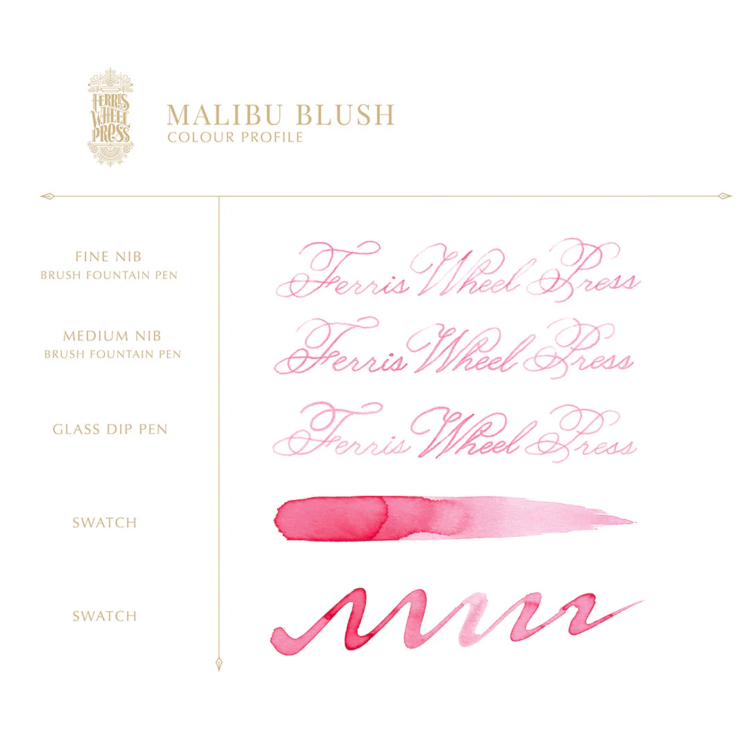 Ferris Wheel Press Fountain Pen Ink 38ml Malibu Blush - Image 2