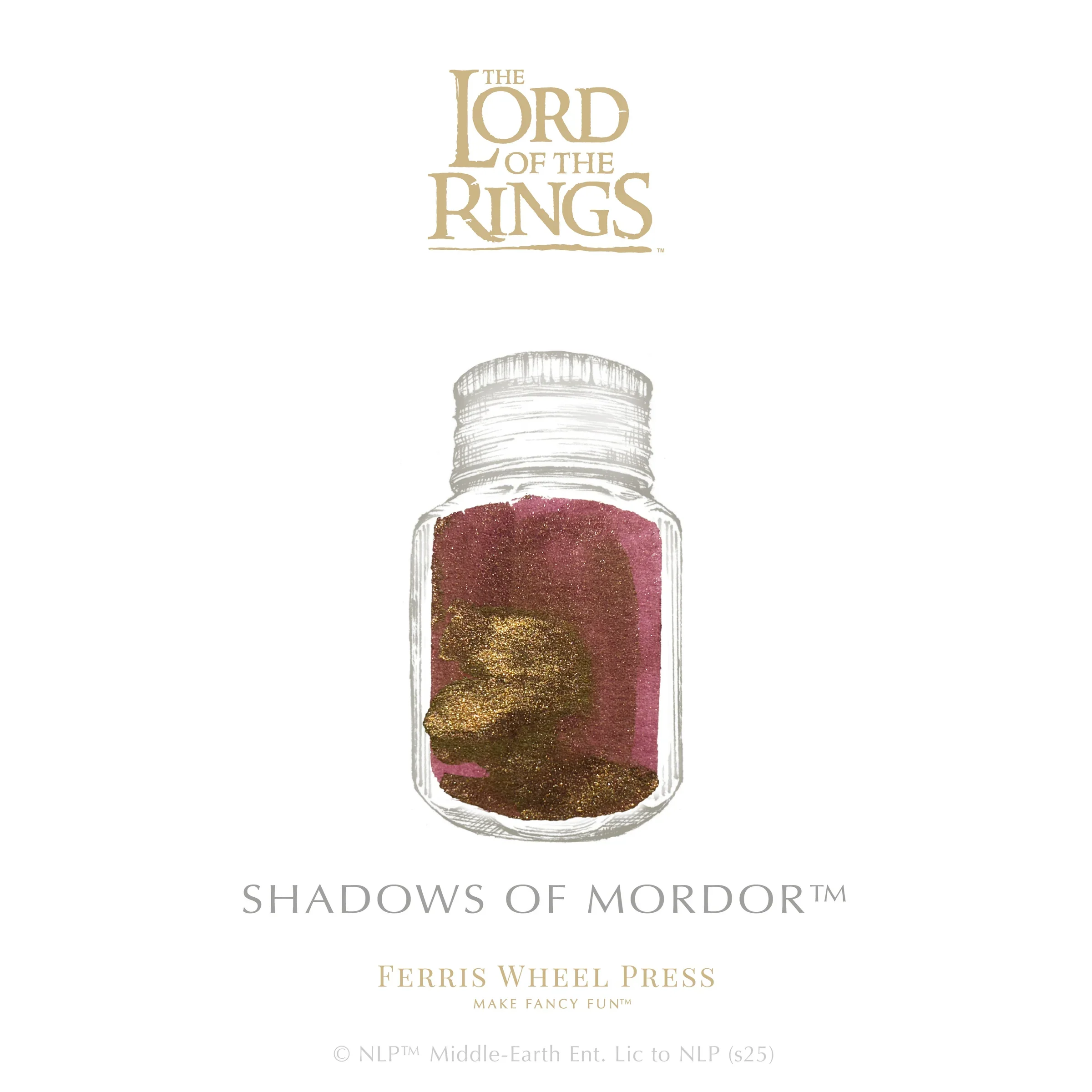 Ferris Wheel Press Lord of the Rings Fountain Pen Ink 10ml Shadows of Mordor - Image 2
