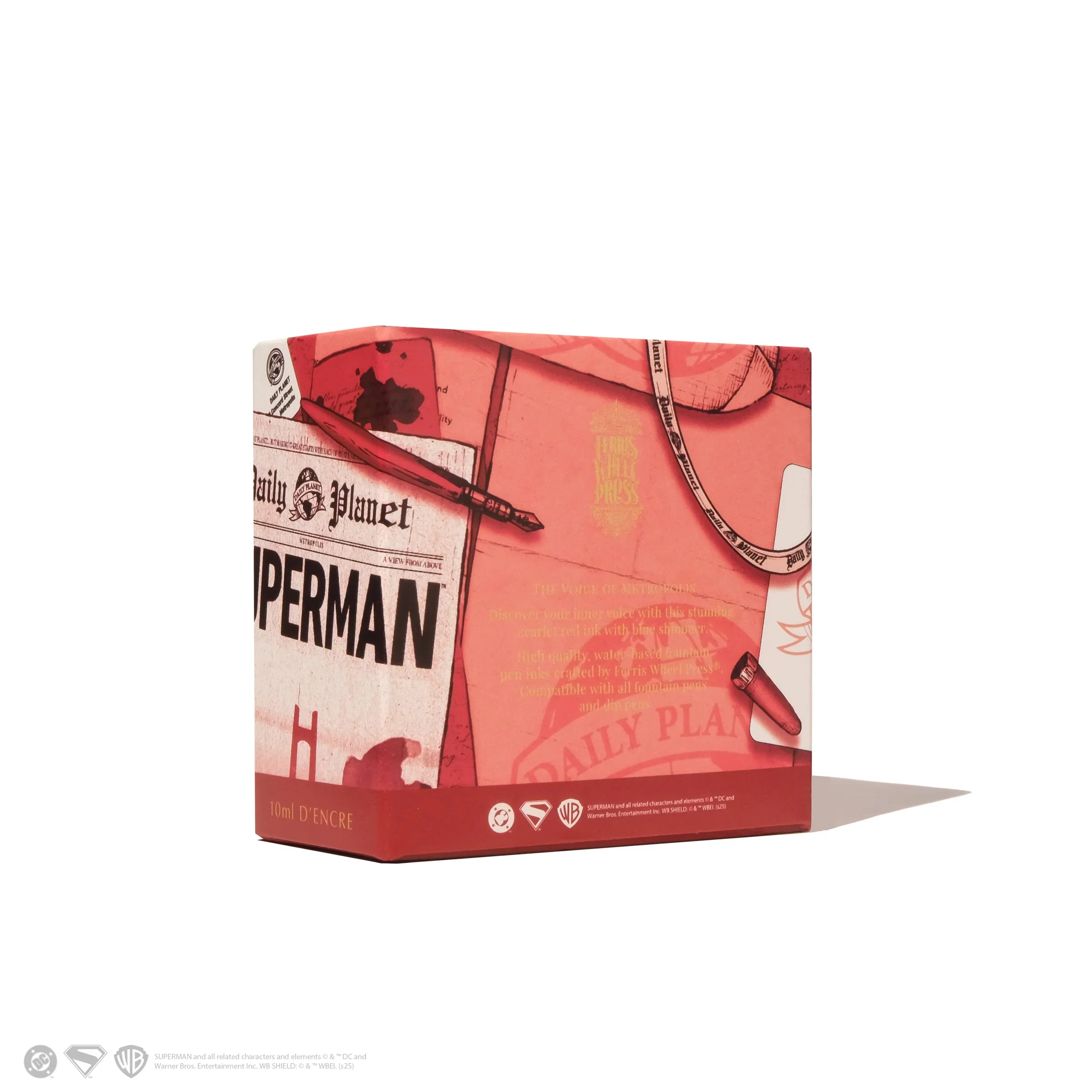 Ferris Wheel Press Superman Fountain Pen Ink 10ml Scarlet Metropolis - Image 4