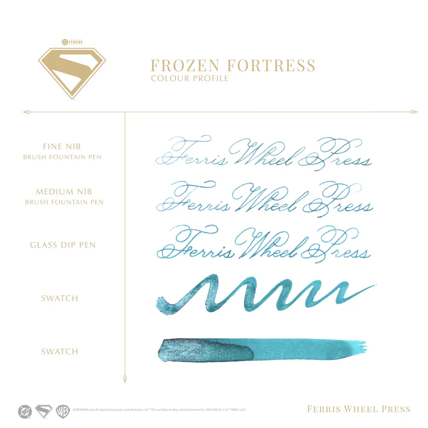 Ferris Wheel Press Superman Fountain Pen Ink 28ml Frozen Fortress - Image 3