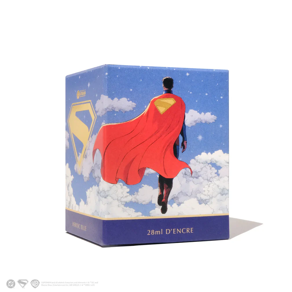 Ferris Wheel Press Superman Fountain Pen Ink 28ml Heroic Blue - Image 4