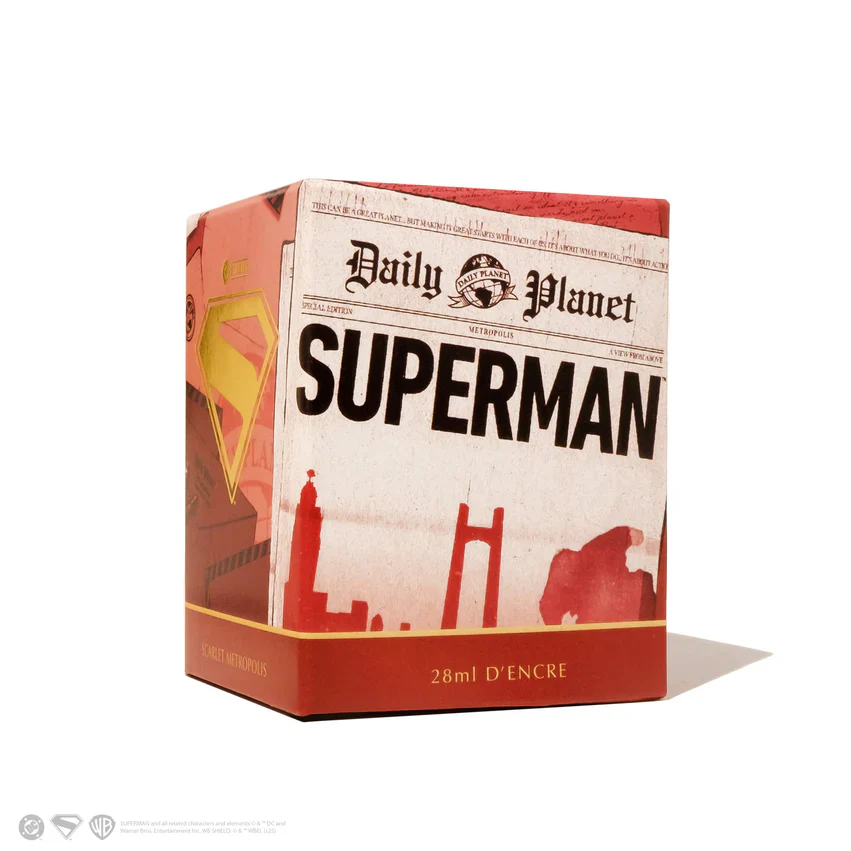 Ferris Wheel Press Superman Fountain Pen Ink 28ml Scarlet Metropolis - Image 4