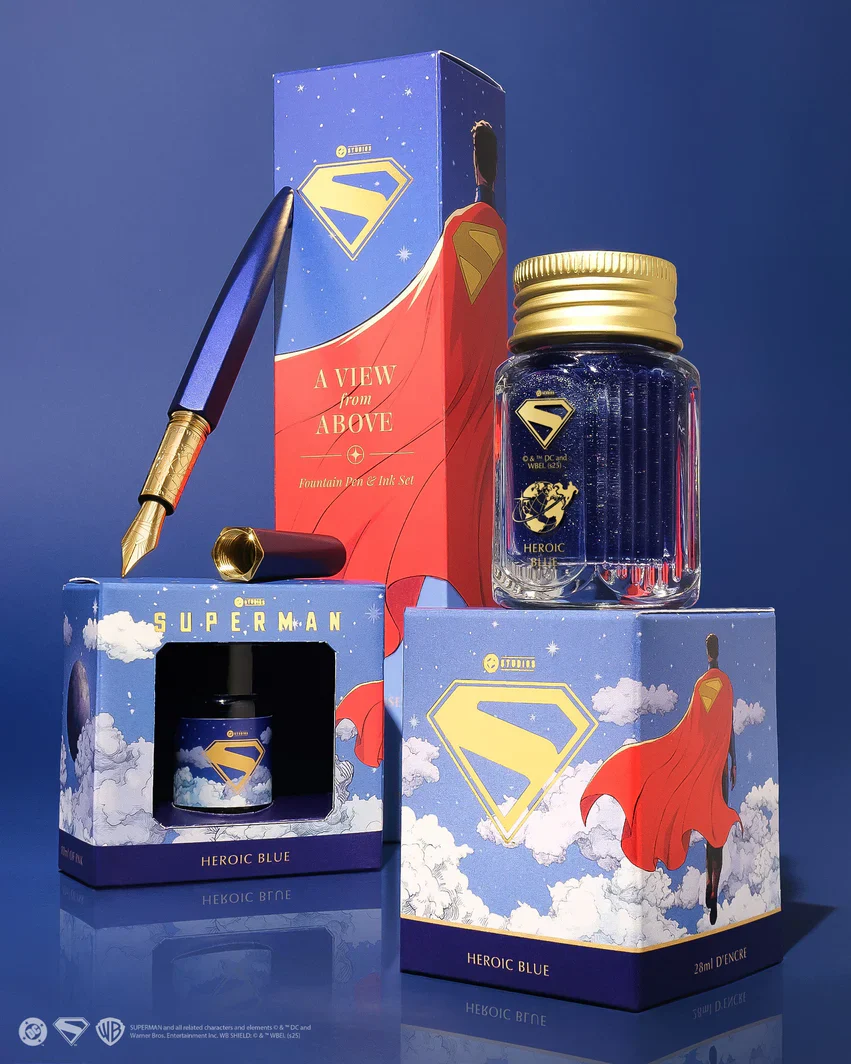 Ferris Wheel Press Superman Marquise Fountain Pen and 29ml Ink Set A View From Above - Image 14
