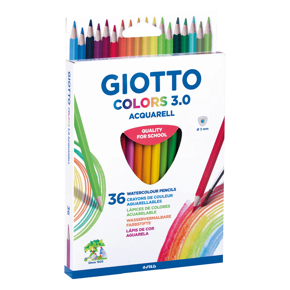 Giotto Colors 3.0 Aquarell Watercolour Pencils Set of 36