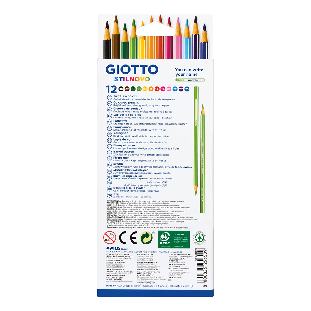 Giotto Stilnovo Coloured Pencils Set of 12 - Image 2