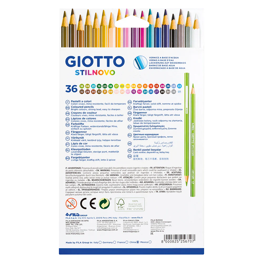 Giotto Stilnovo Coloured Pencils Set of 36 - Image 2