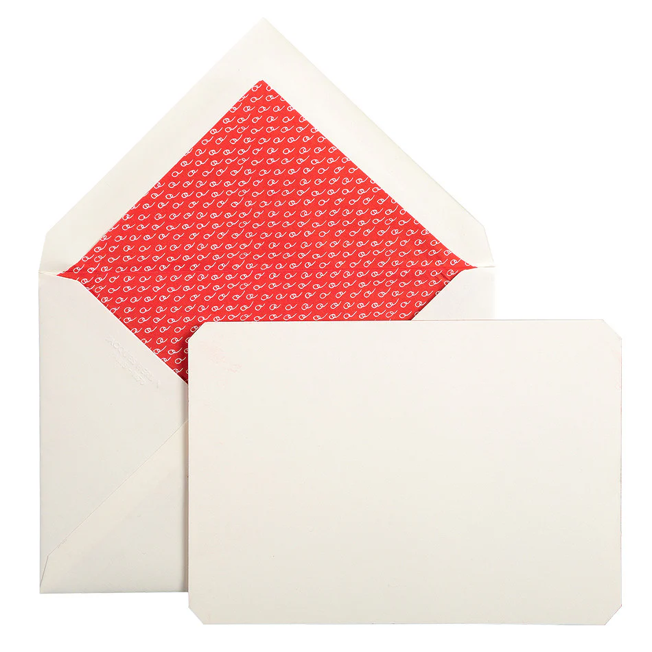 Jacques Herbin Card and Envelope Set C6 Red